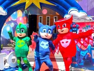 Pj Masks cover personagens vivos festa infantil Vila Prudente Servicos para festas infantis e eventos no [***] 