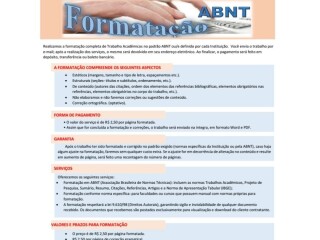 Formataco ABNT Taubate SP Servicos especializados no [***] 