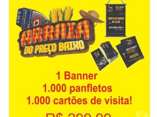 1 Banner 1000 cartes de visita 1000 panfletos Centro de Salvador Servicos especializados no [***] 