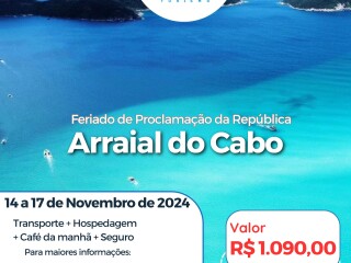 Excurso para arraial do cabo 1411 a 1711 2024 em Bauru SP Eventos 