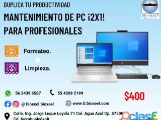 Mantenimiento de pc 2x1 para profesionales en Nezahualcóyotl | Clasf computacion