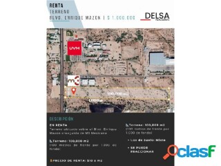 Terreno en renta sobre blvd. enrique mazon enseguida de m3 mexicana en Hermosillo | Clasf inmobiliaria