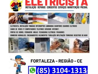 ELETRICISTA SERVIÇOS PREDIAL 24 HORAS 85 3104-1313 Fortaleza Cidade - Pintor de parede e reformas 