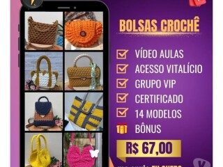 Curso Online Bolsas Vip de Crochê Centro-Sul - cursos técnicos enfermagem, estética, profissionalizantes - [***] | Vivalocal