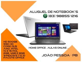 Aluguel de notebook pra empresas e pessoa fisica João Pessoa Sul - Serviços especializados 